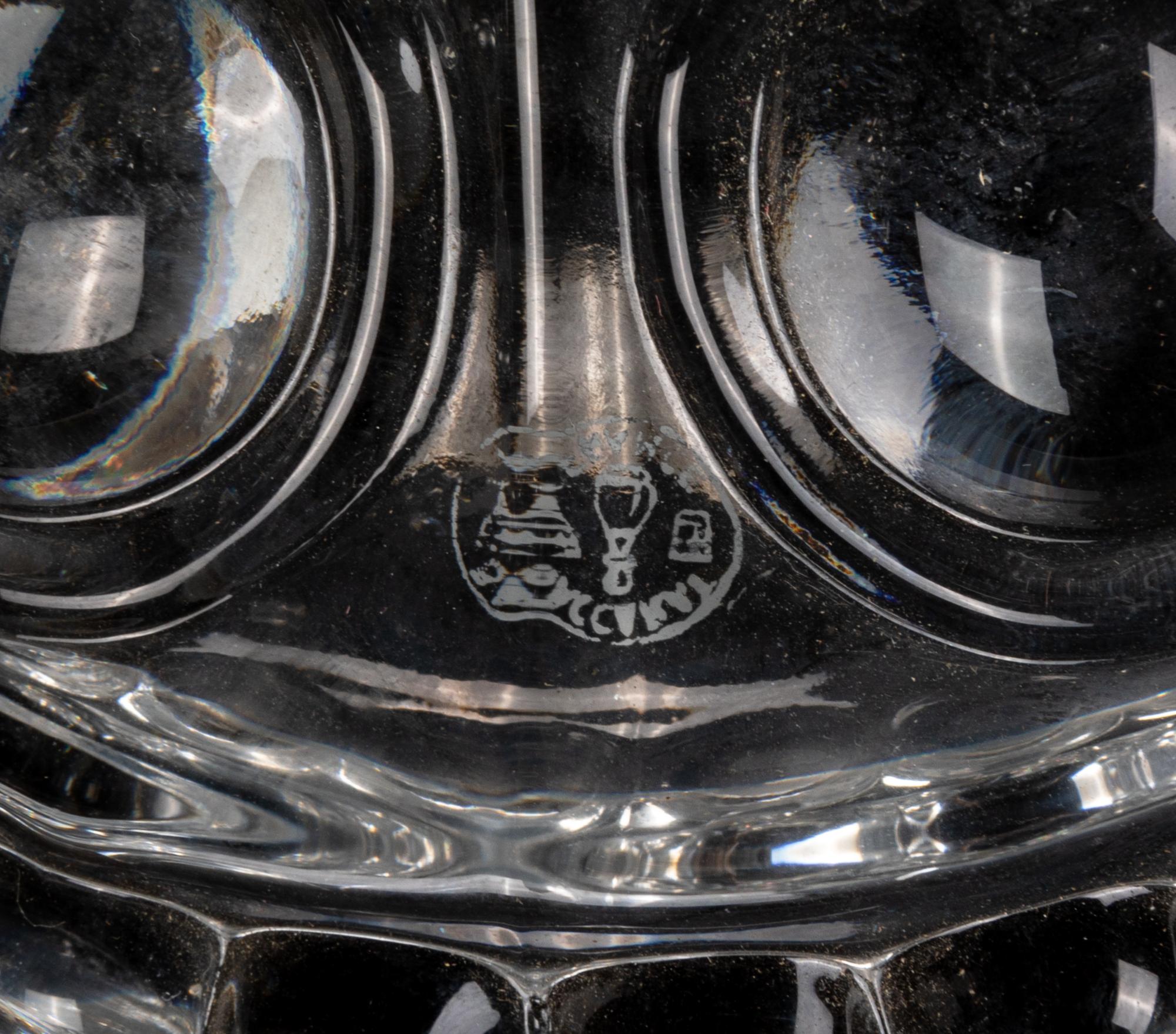 A Pair of Baccarat Molded Glass Candelabra