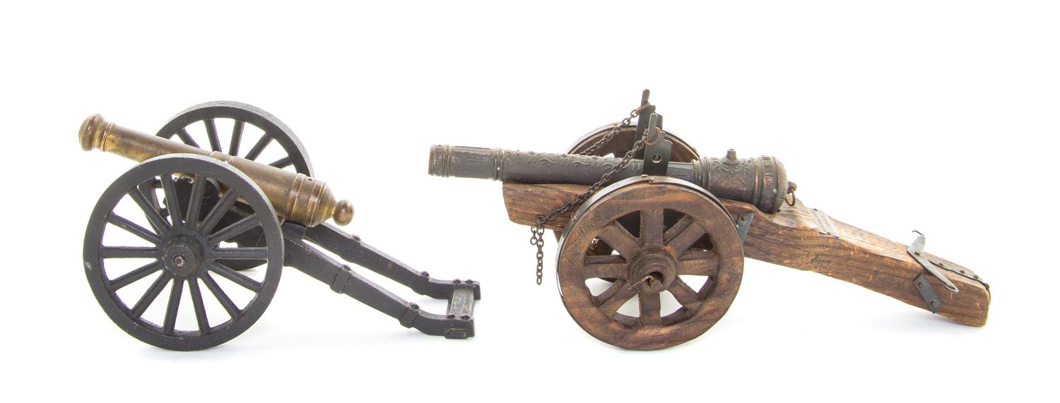 Two Models of Cannons, Length of longer 10 1/2 inches.