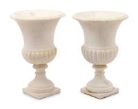A Pair of Marble Urns
