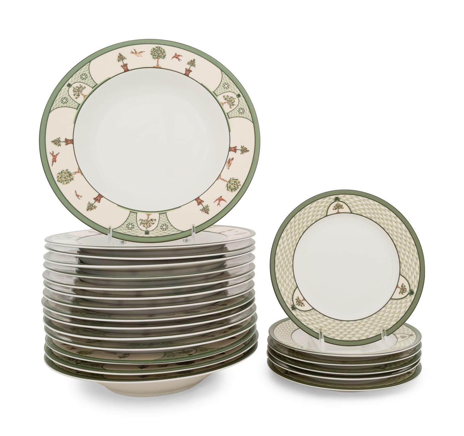 A Christian Dior Le Jardin Part Porcelain Dinner Service