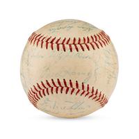 A 1959 Milwaukee Braves Team Signed Autograph Baseball Featuring Hank Aaron (Beckett Authentication Services)