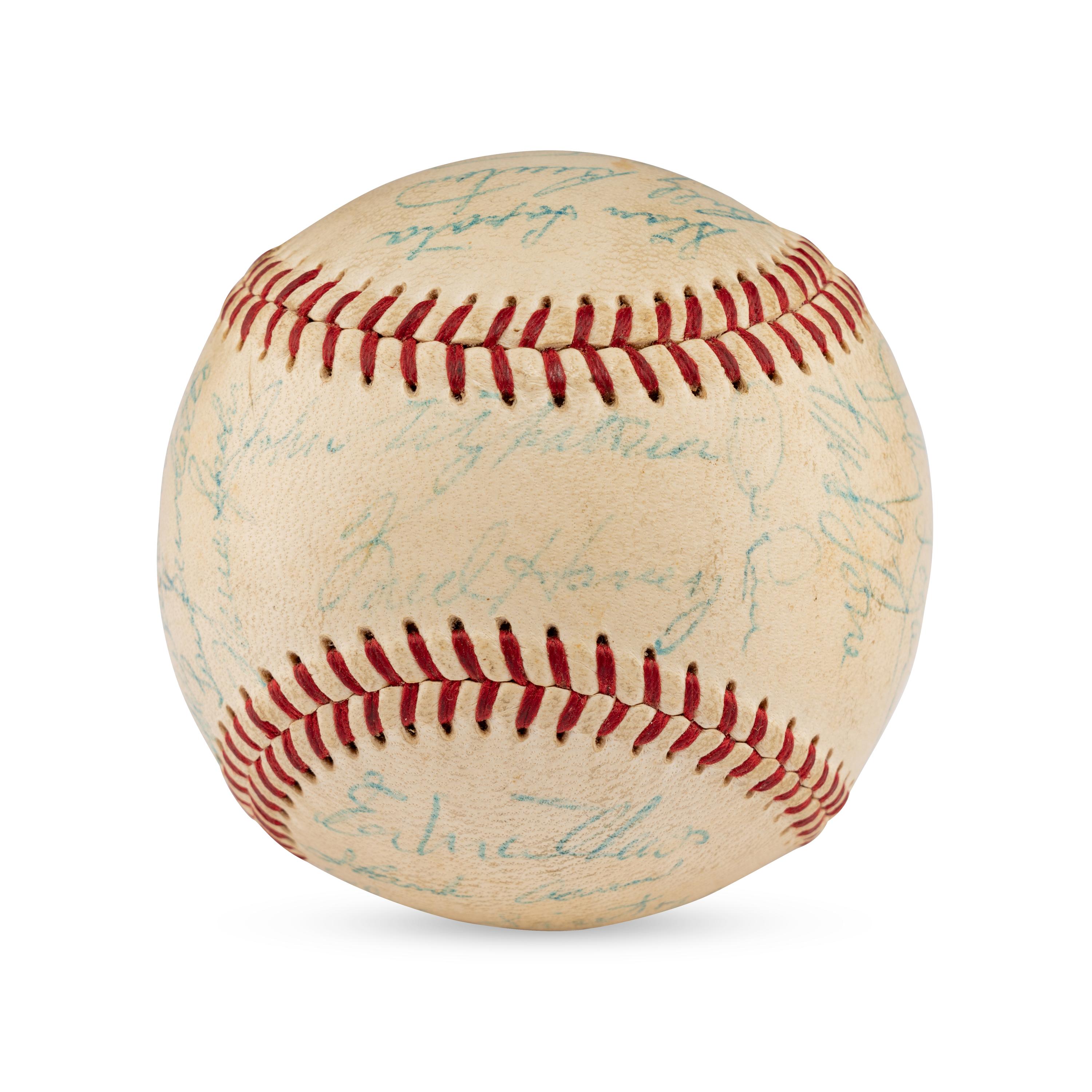 A 1959 Milwaukee Braves Team Signed Autograph Baseball Featuring Hank Aaron (Beckett Authentication Services)