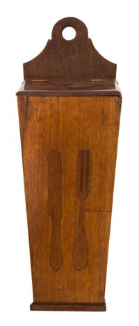 A Collection of American Decorative Kitchen Objects Height of cutlery box 18 1/2 inches. — 19TH/20TH CENTURY