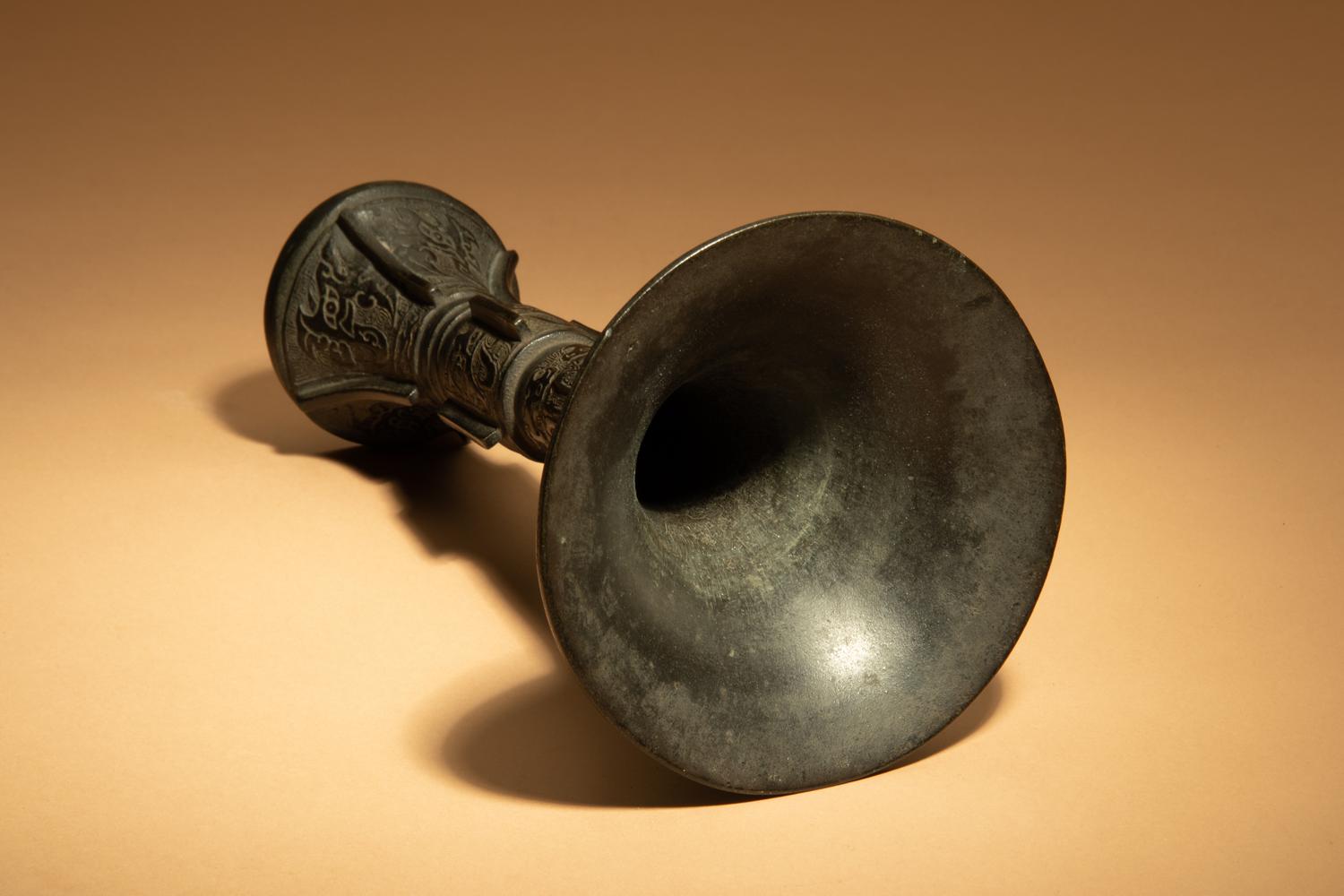 An Archaistic Bronze Gu Vase