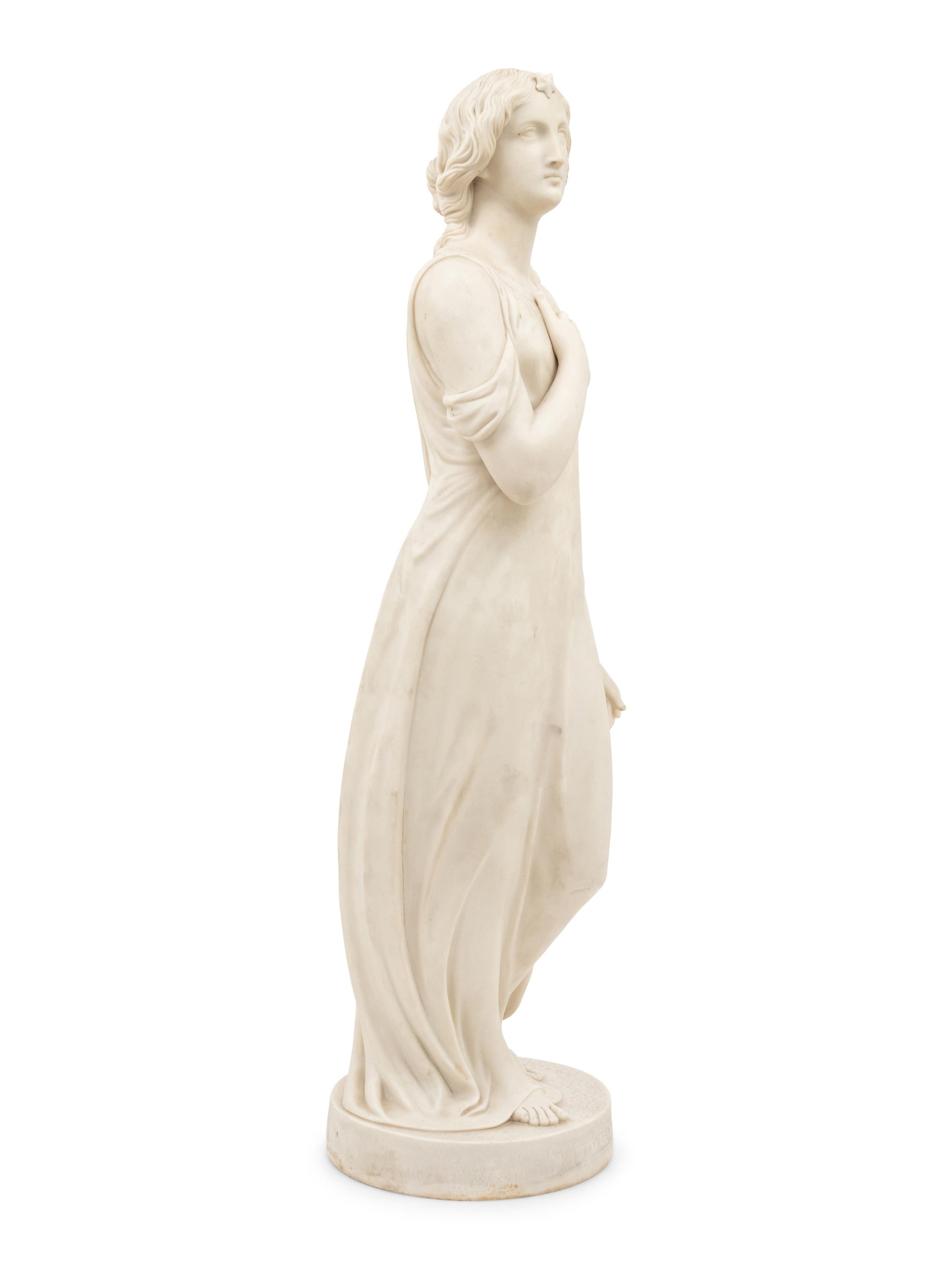 A Copeland Parian Ware Figure Depicting Beatrice , after Edgar Papworth
