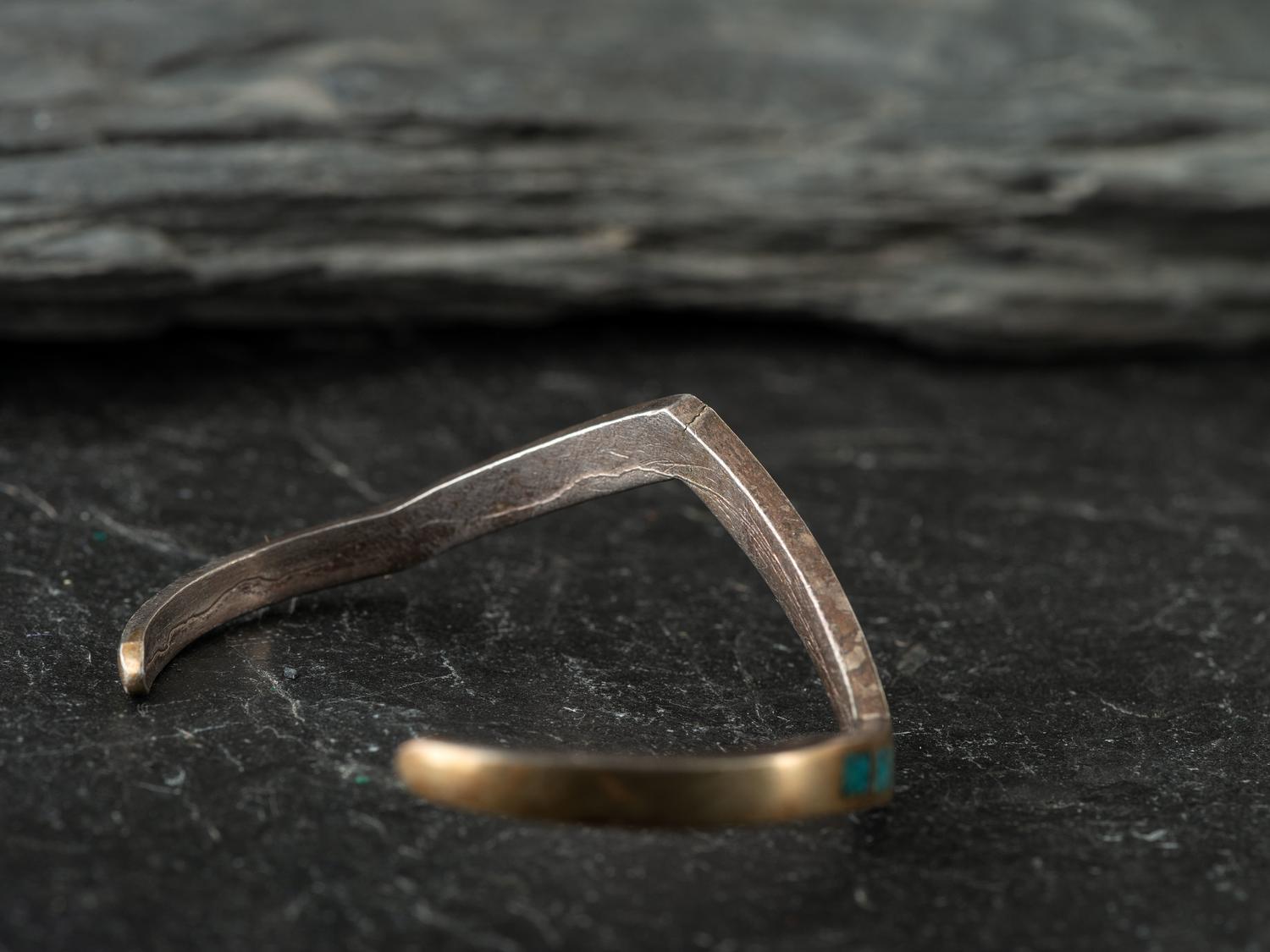 Navajo Silver and Turquoise Curio Cuff Bracelets