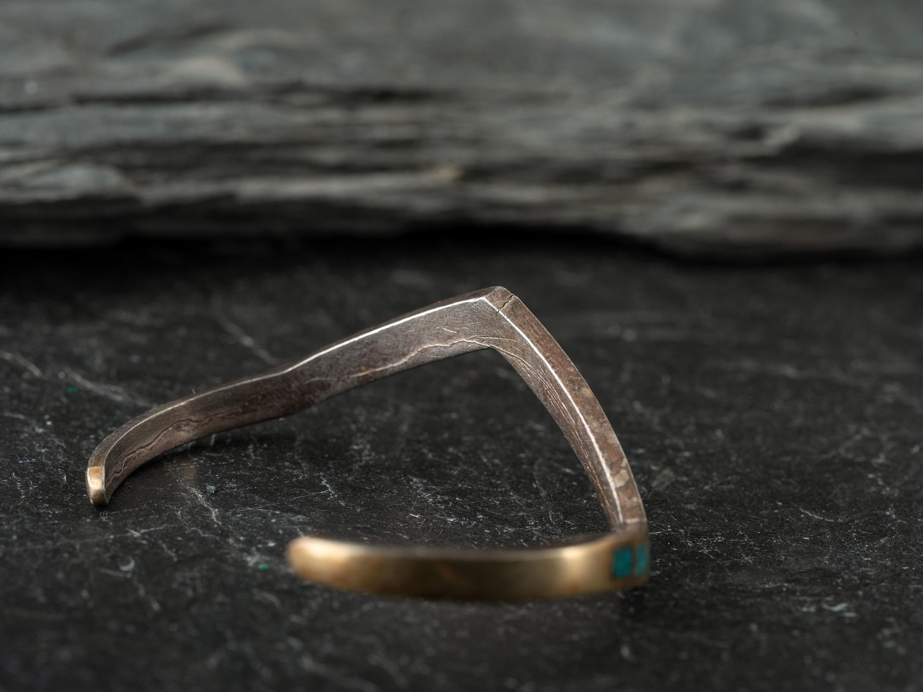 Navajo Silver and Turquoise Curio Cuff Bracelets