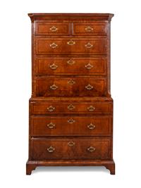 A George III Figured Mahogany Chest-on-Chest