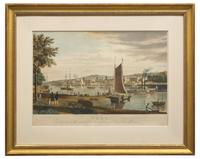 [American Views] Bennett, W(illiam). J(ames). Troy. Taken from the West bank of the Hudson, in front of the United States Arsenal