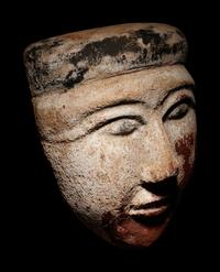 An Egyptian Wood Mummy Mask