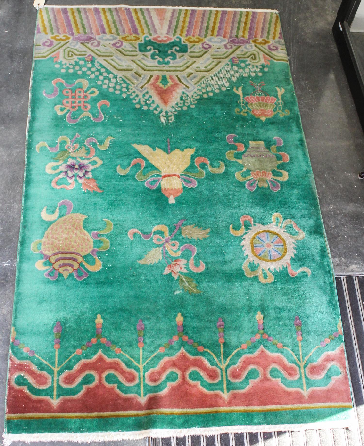 A Chinese Wool Rug 6 feet 7 1/2 inches x 4 feet. — FIRST HALF 20TH CENTURY