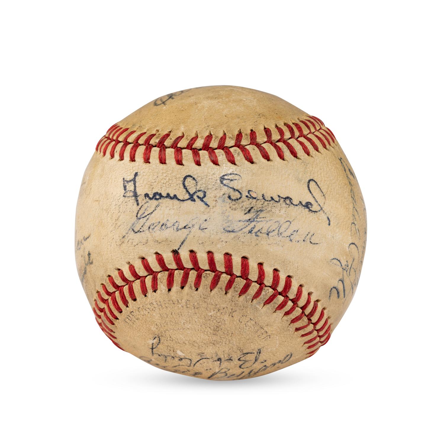 A Circa 1945 Multi Signed Autograph Baseball Featuring Stan Musial, Additional St. Louis Cardinals and Players from Other Teams