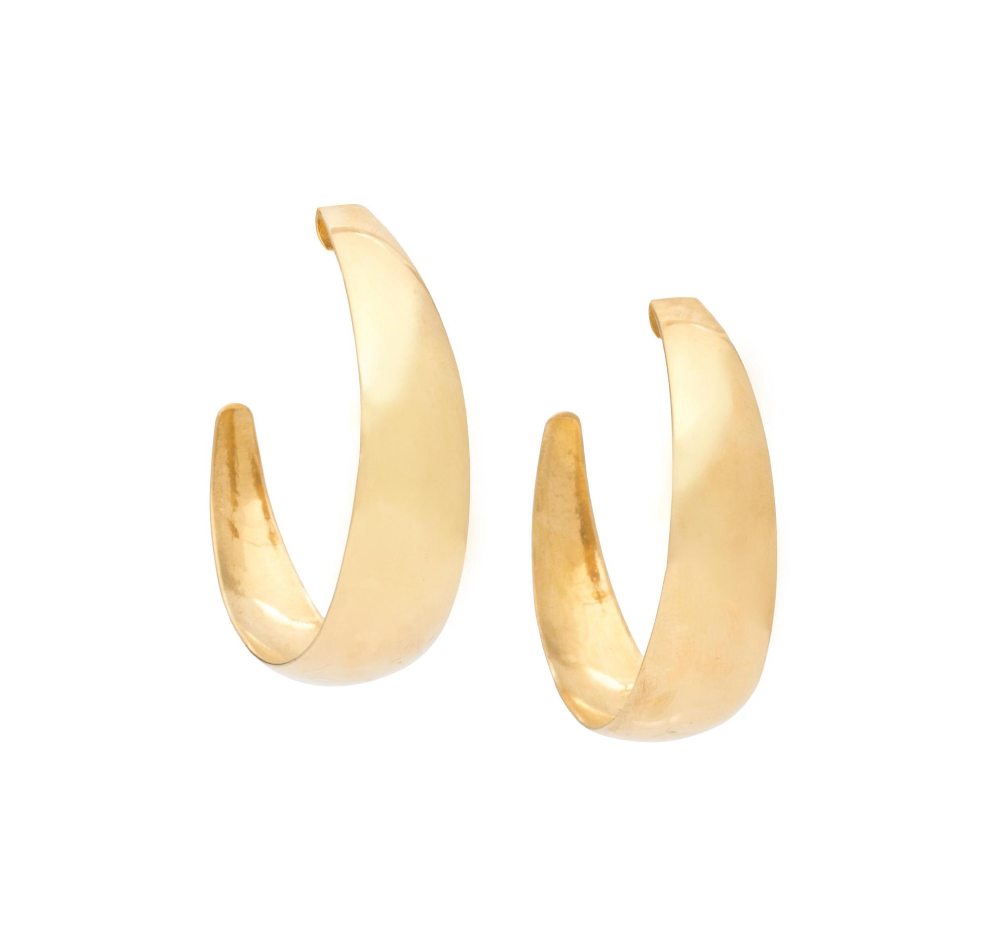 YELLOW GOLD HOOP EARRINGS