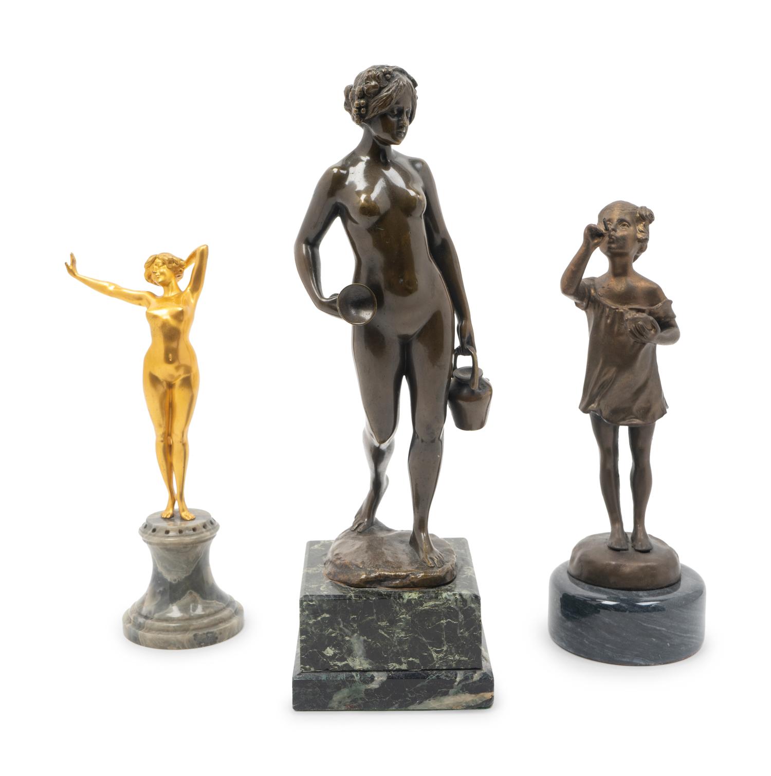 Three Continental Bronze Figures — 20TH CENTURY