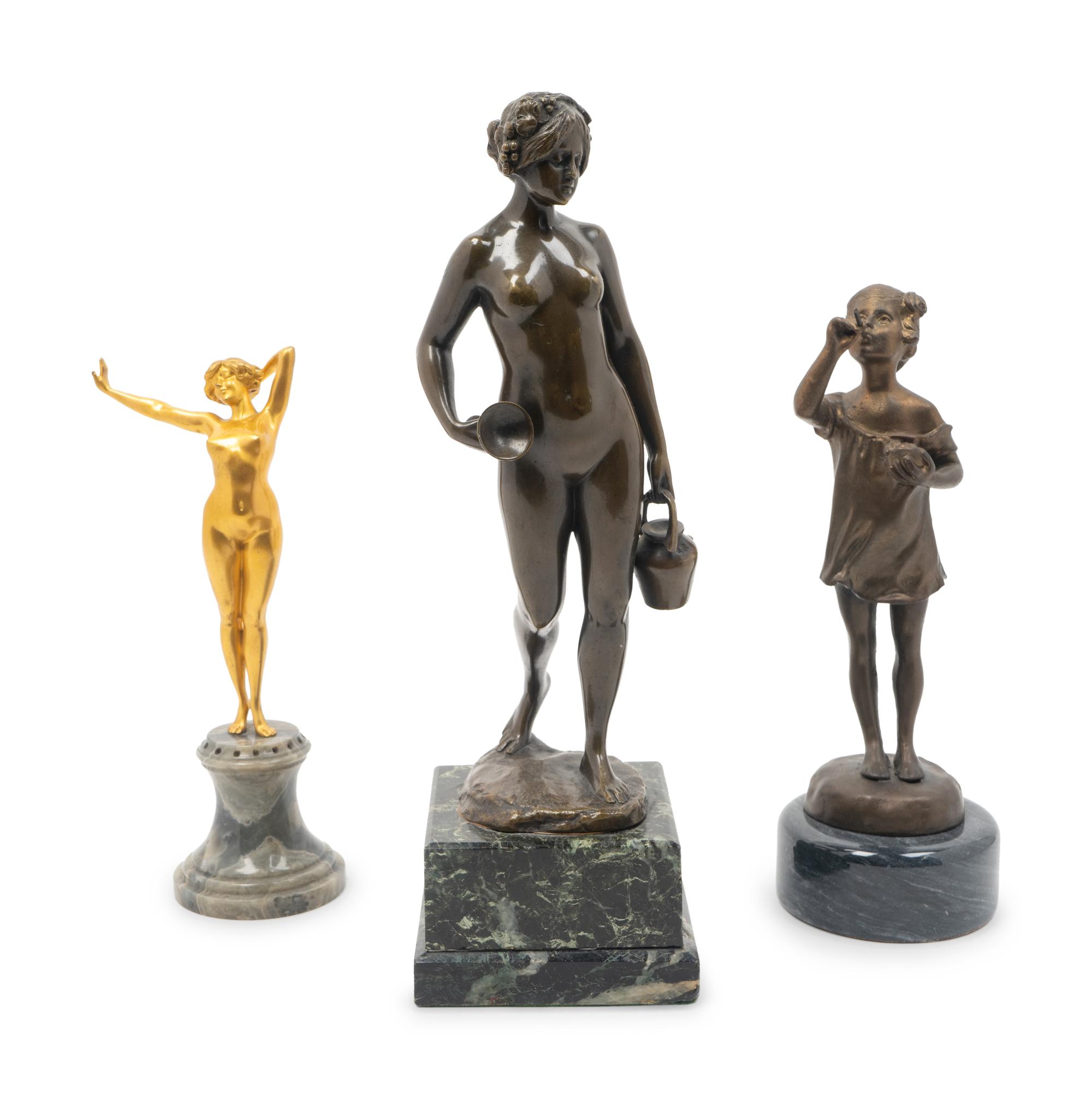 Three Continental Bronze Figures — 20TH CENTURY