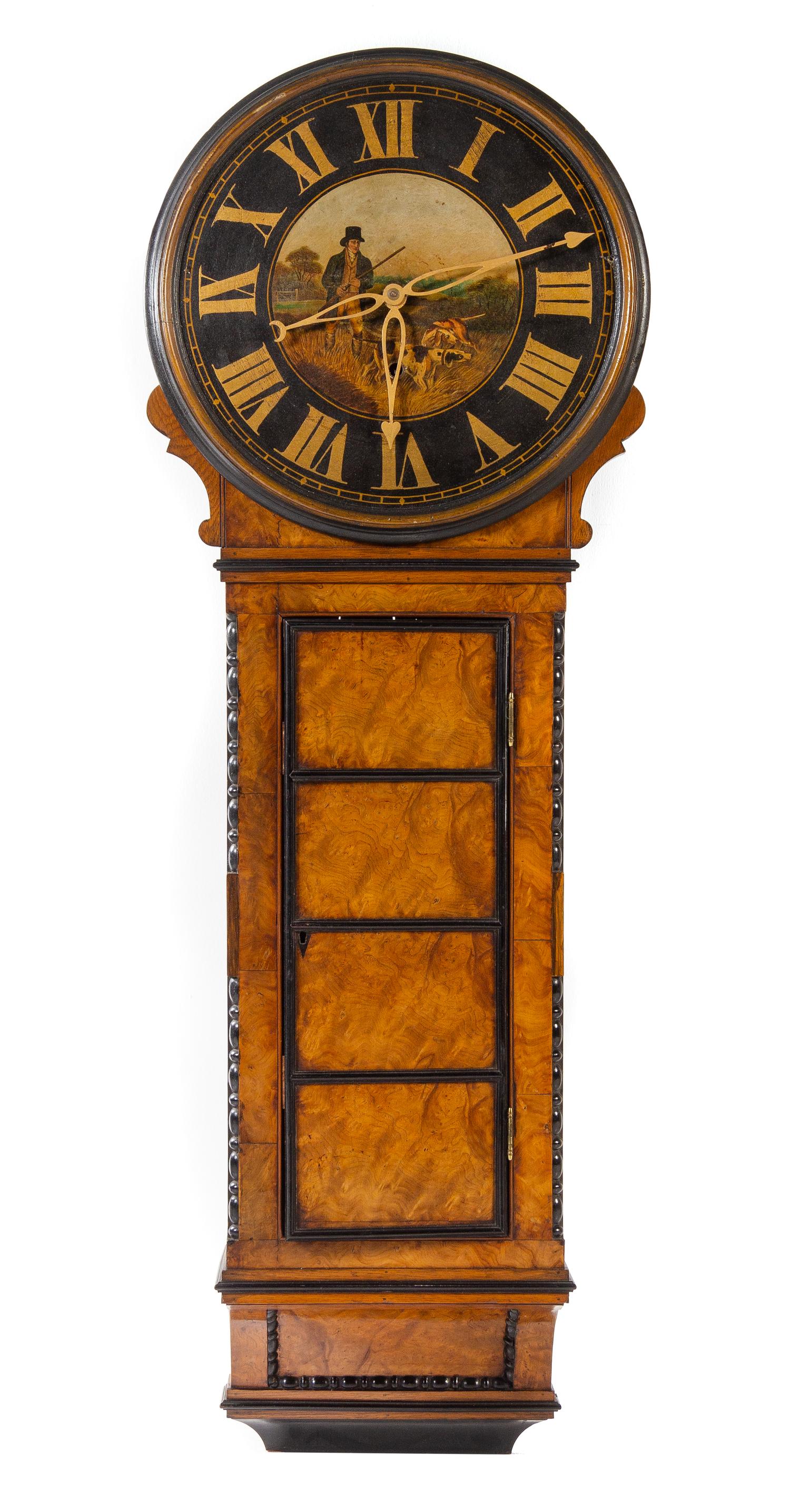 A Victorian Elm Tavern Clock Height 53 inches. — MID-19TH CENTURY