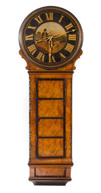 A Victorian Elm Tavern Clock Height 53 inches. — MID-19TH CENTURY