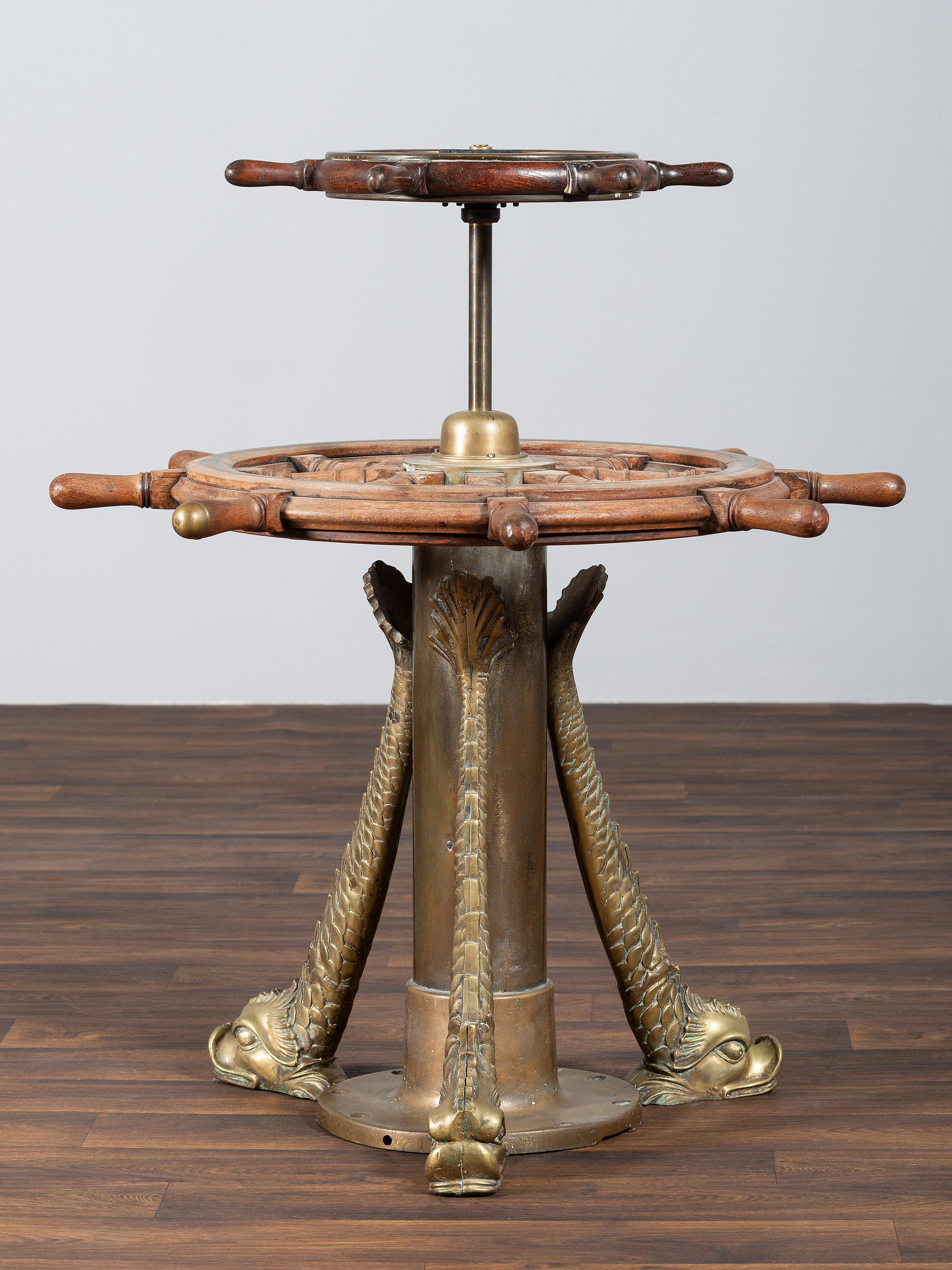 A Two-Tier Dumbwaiter Made of Ship’s Wheels