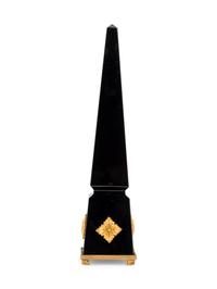 A Baccarat Gilt Bronze Mounted Black Glass Obelisk