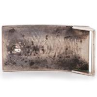 Silver and Mosaic Inlay Belt Buckle