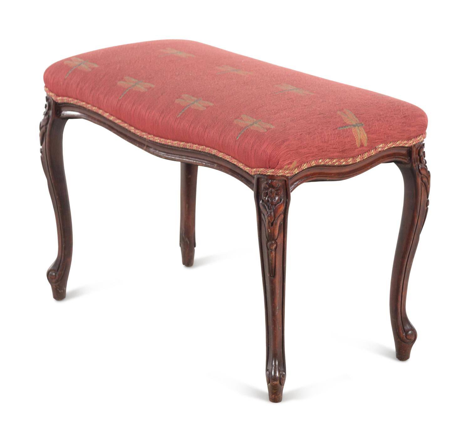 A Louis XV Style Walnut Hall Bench