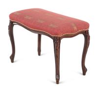 A Louis XV Style Walnut Hall Bench