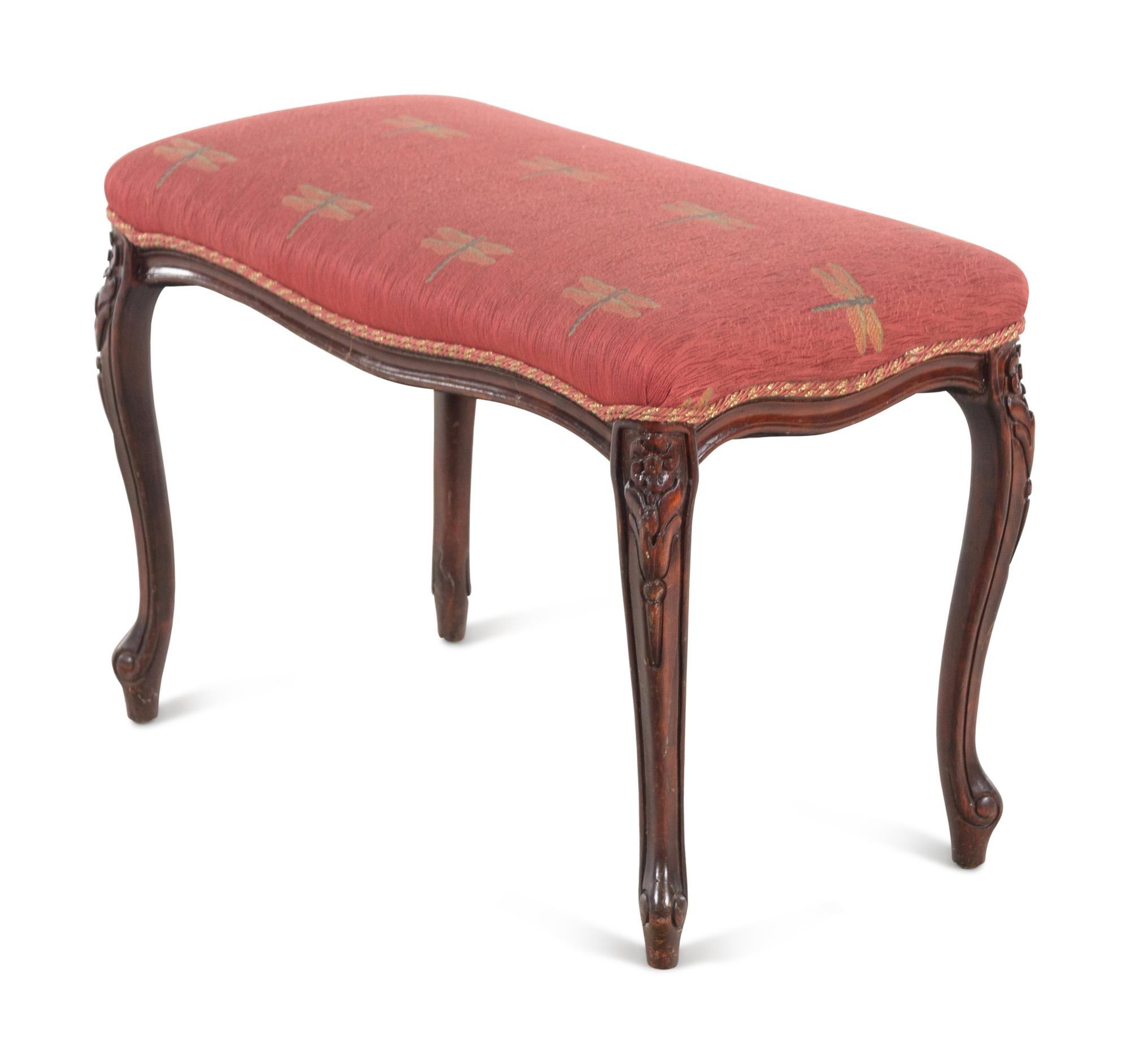 A Louis XV Style Walnut Hall Bench