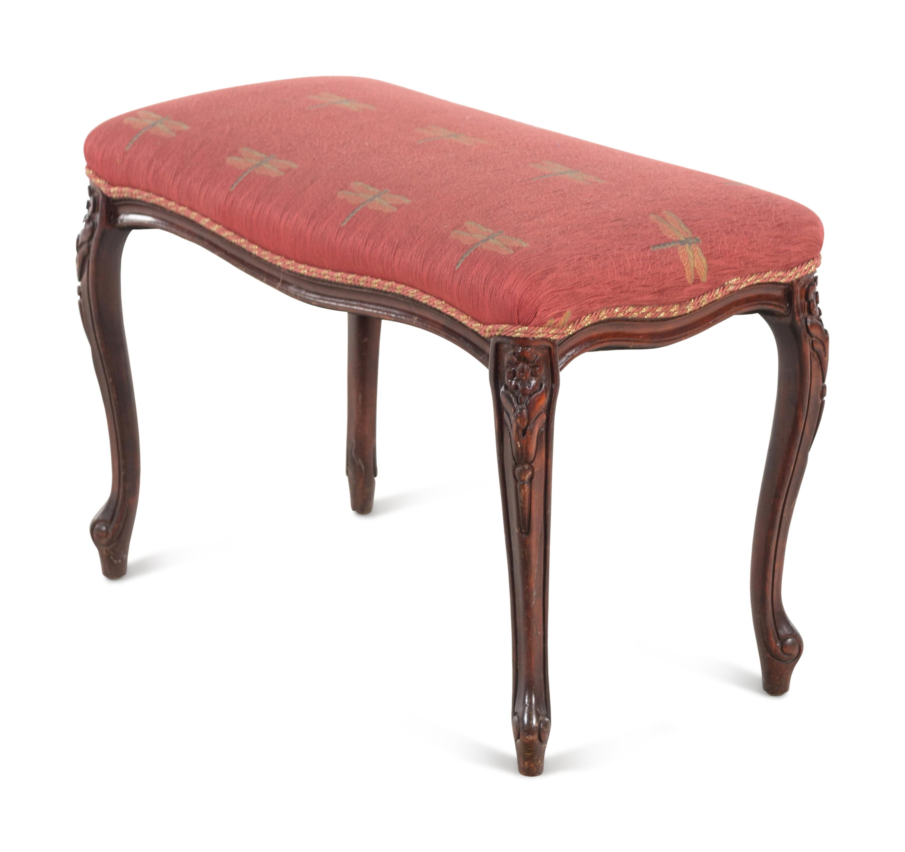 A Louis XV Style Walnut Hall Bench