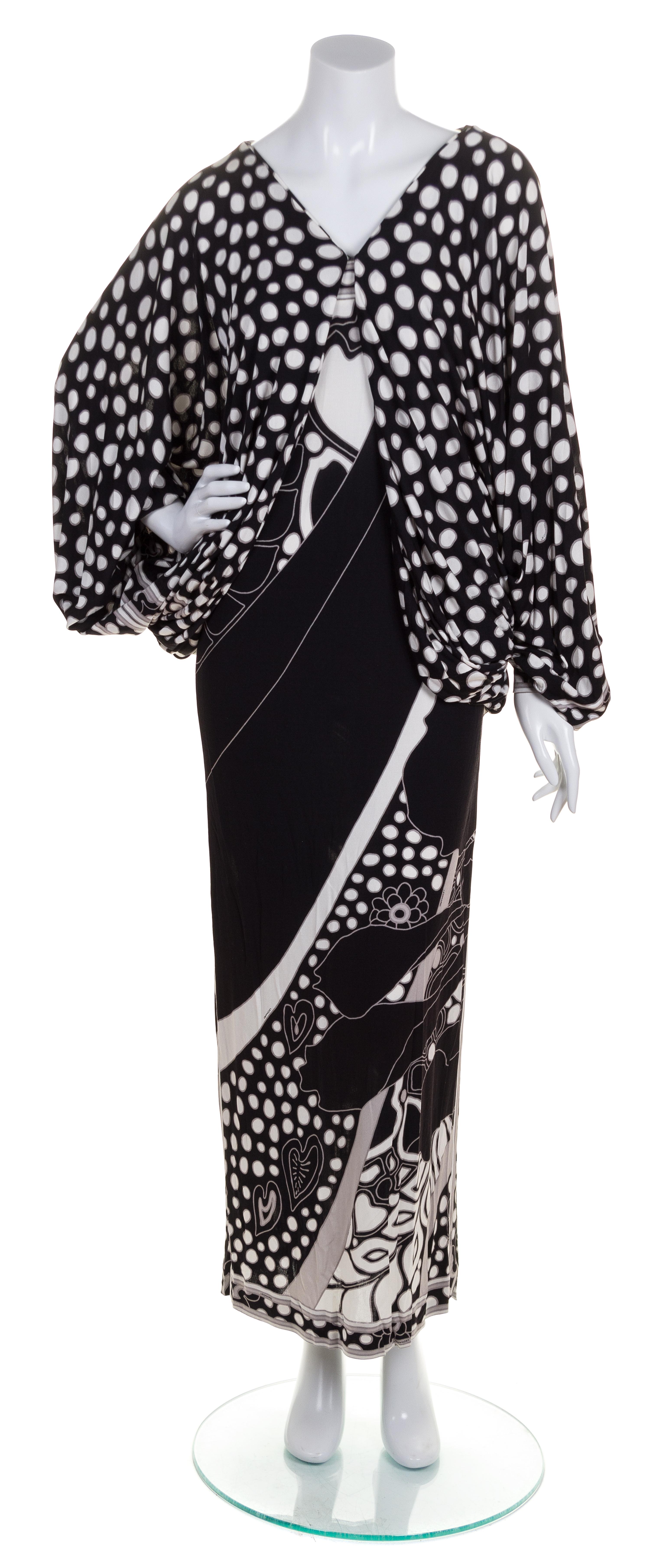 A Leonard Black and White Dress Ensemble,
