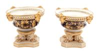 A Pair of Derby Porcelain Pot Pourris Height 4 1/4 inches. — 18TH CENTURY