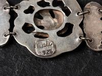 Silver Bracelet. Pendant, and Pin/Brooch
