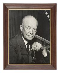 EISENHOWER, Dwight D. (1890-1969). A group of 2 signed items with related correspondence and ephemera.