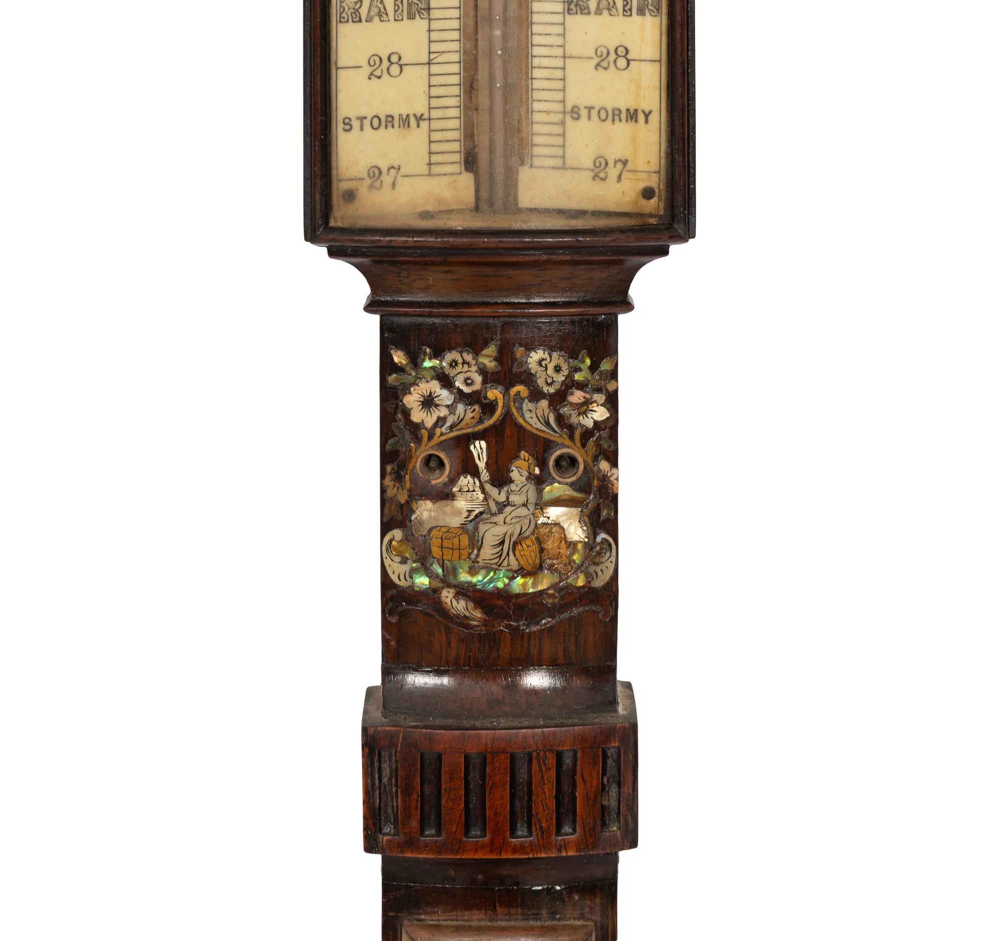 An English Mahogany Stick Barometer