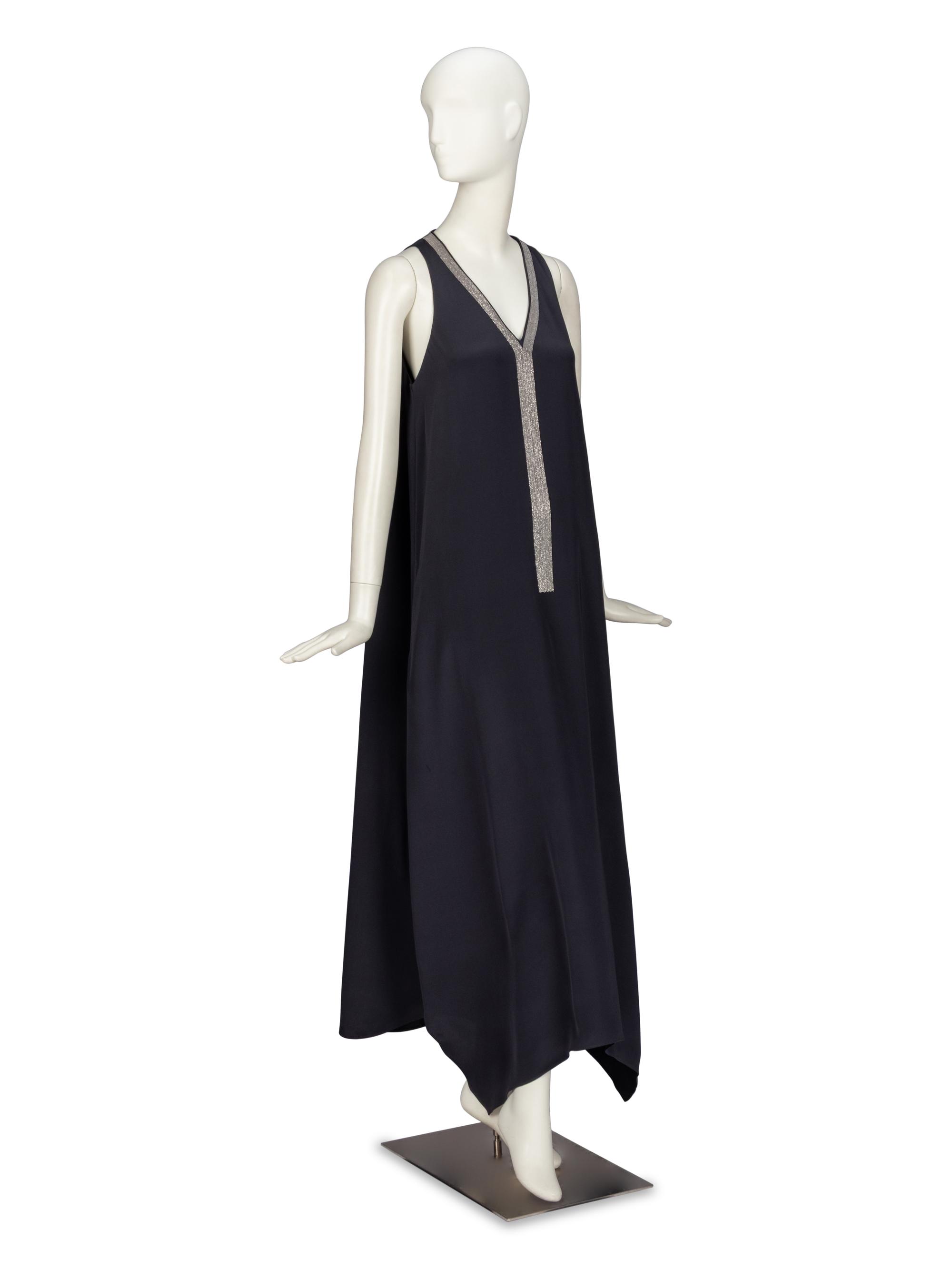 Brunello Cucinelli, Silk Tent Dress with Monili