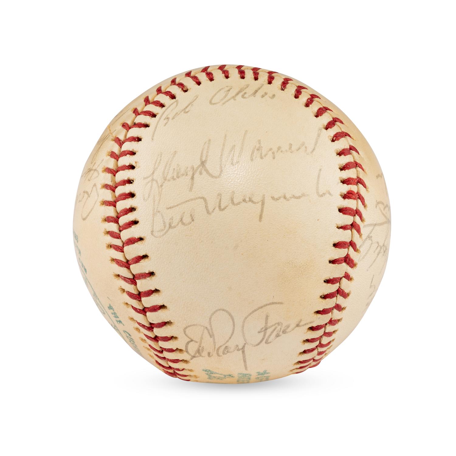 A 1961 Pittsburgh Pirates Reunion Team Signed Autograph Baseball Featuring Lloyd Waner (Beckett Authentication Services)