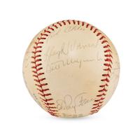 A 1961 Pittsburgh Pirates Reunion Team Signed Autograph Baseball Featuring Lloyd Waner (Beckett Authentication Services)