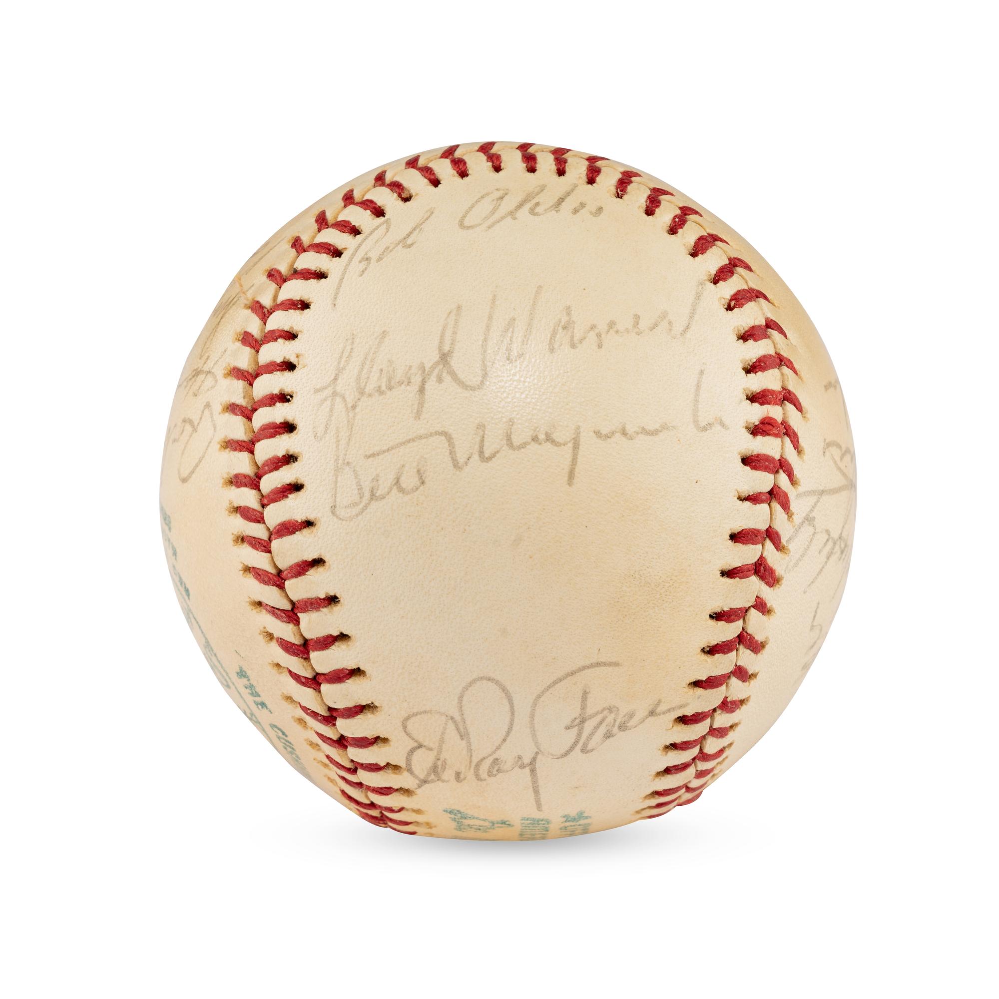 A 1961 Pittsburgh Pirates Reunion Team Signed Autograph Baseball Featuring Lloyd Waner (Beckett Authentication Services)