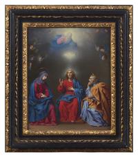 The Holy Family with God the Father and the Holy Spirit above: a Sacra Conversazione