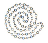 A Chanel Light Blue Crystal Sautoir.
