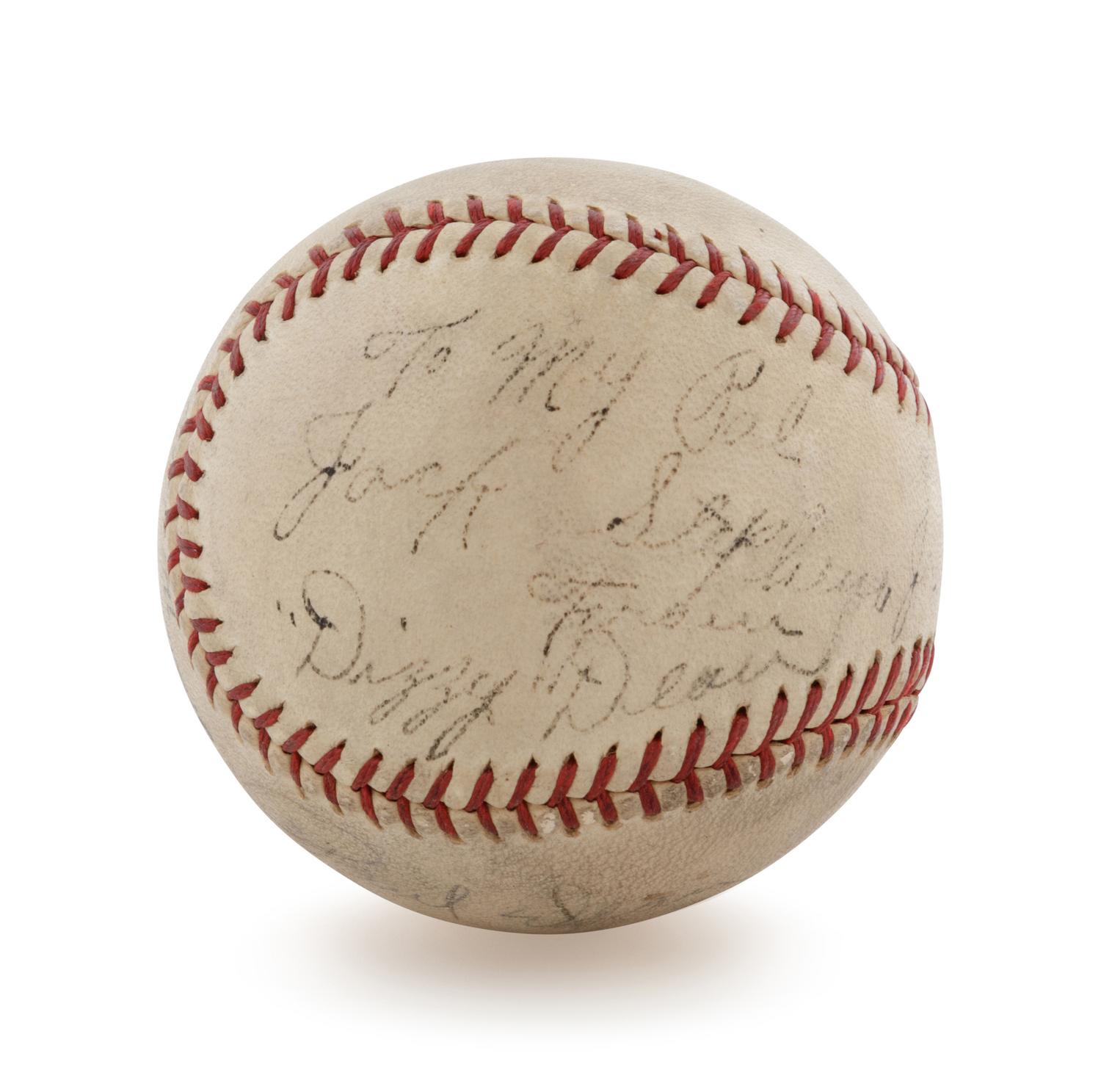 A 1954 Cleveland Indians Partial Team Signed Baseball