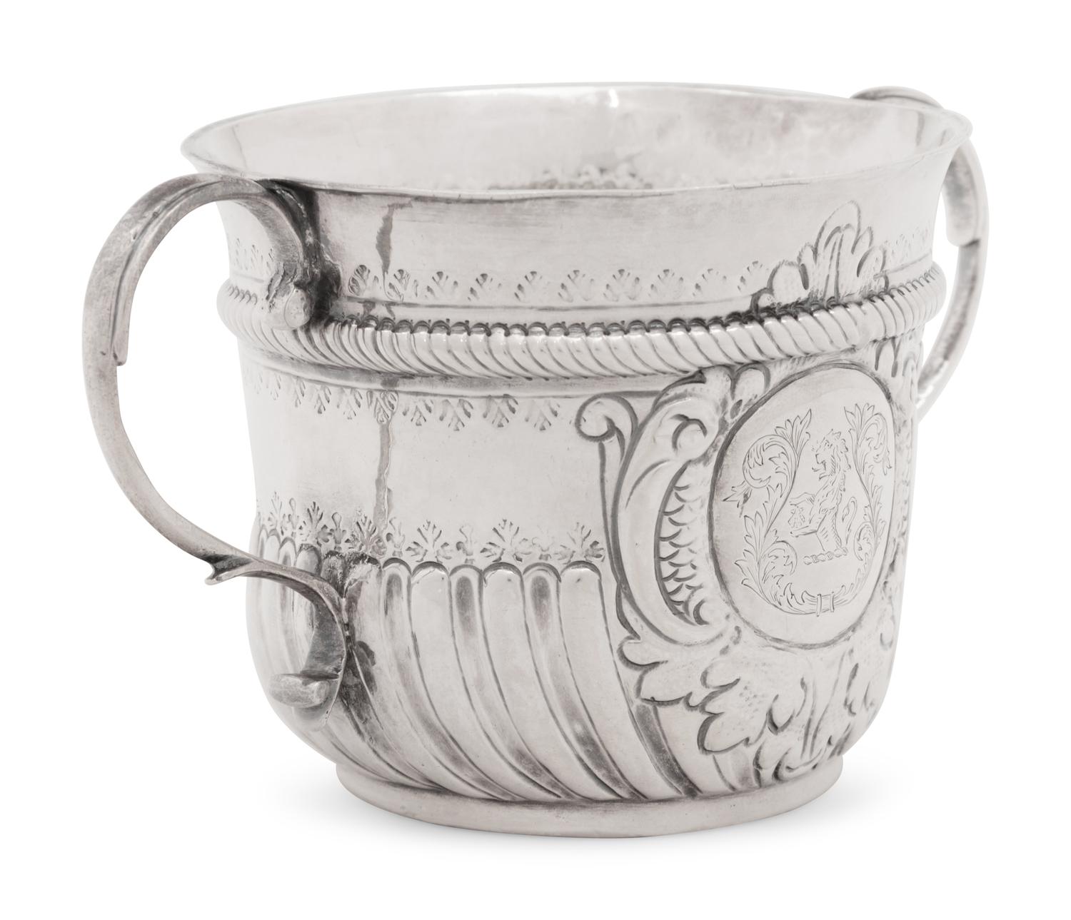 A George I Britannia Silver Caudle Cup