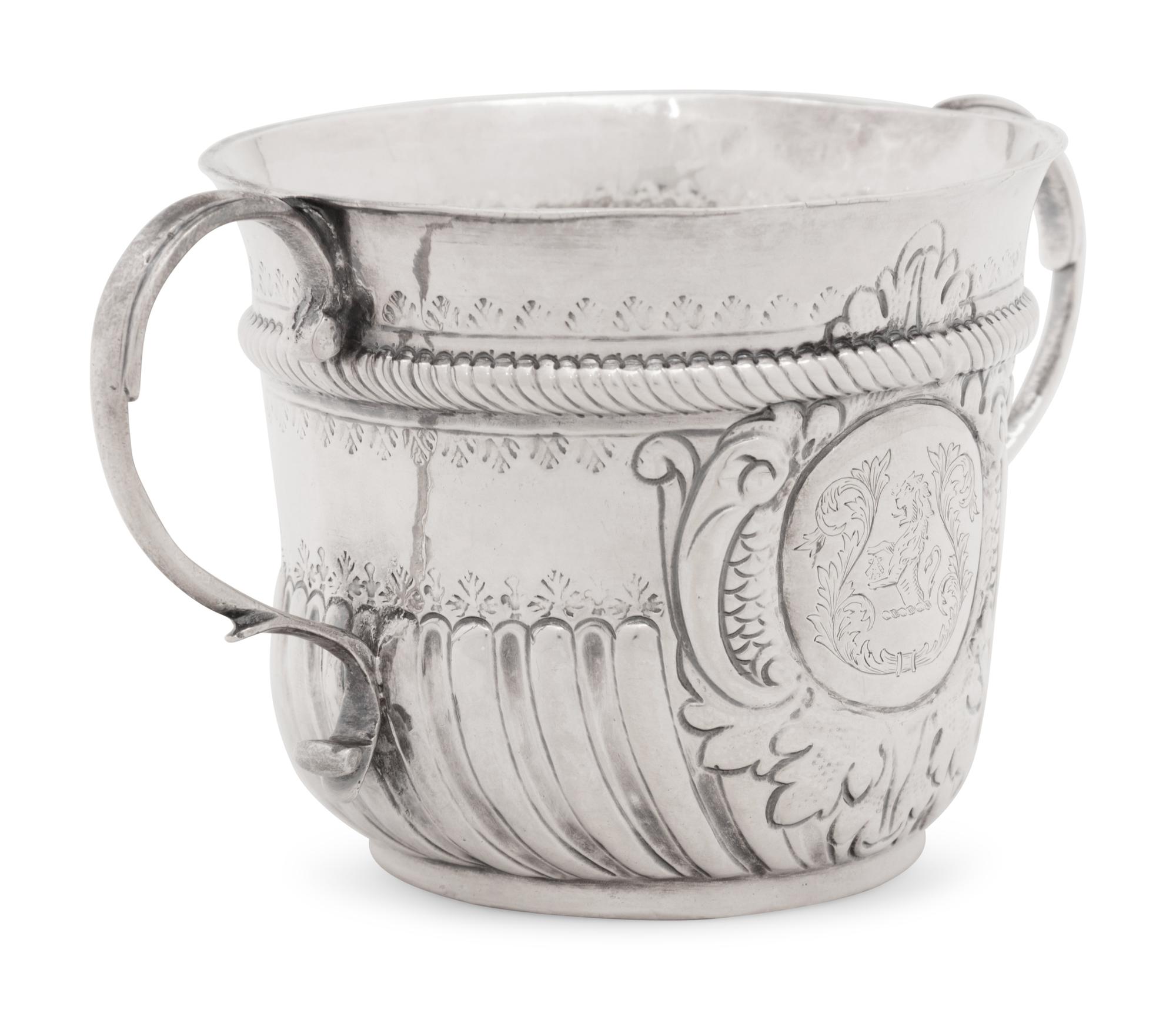 A George I Britannia Silver Caudle Cup