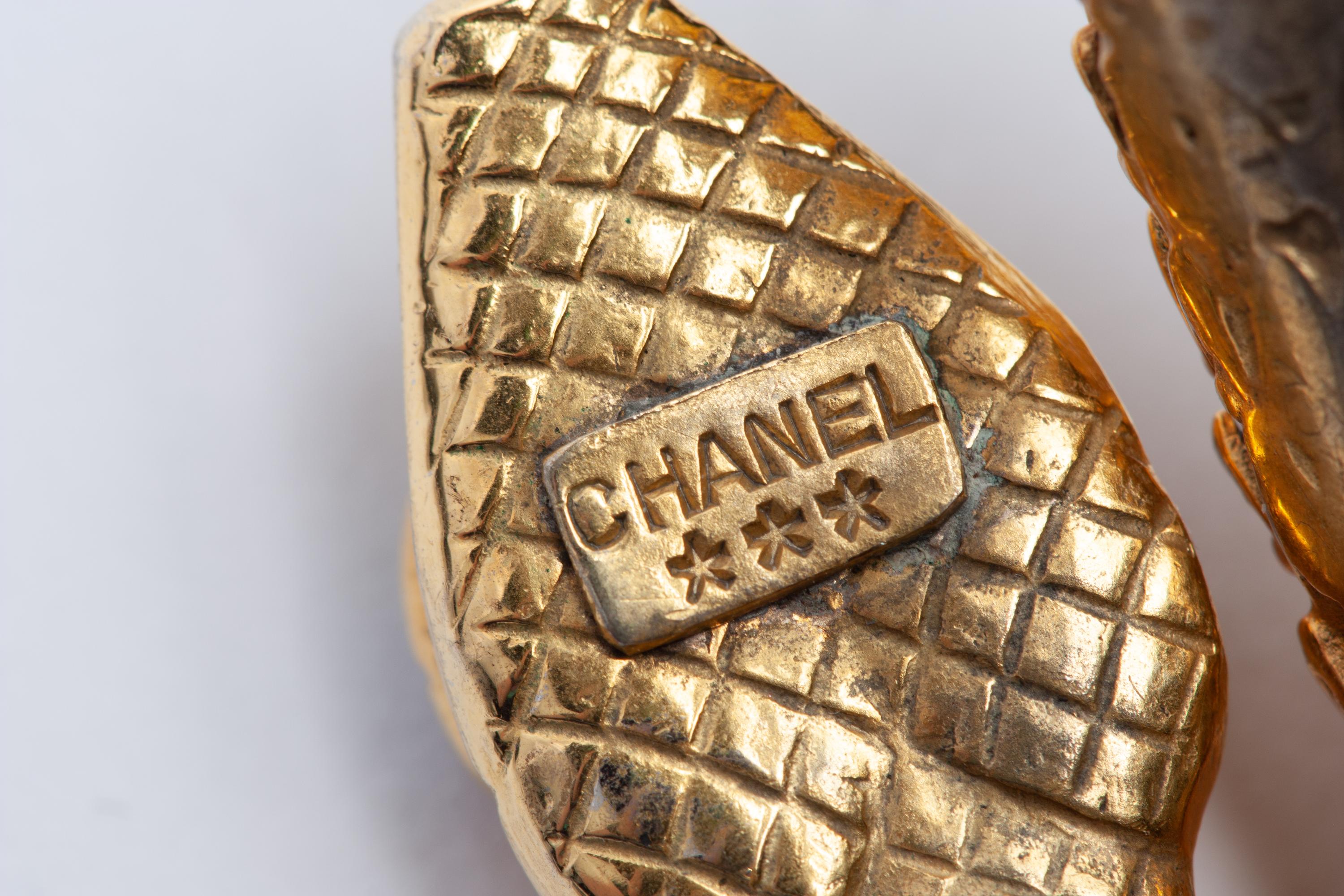 Three Chanel Jewelry Pieces: Earrings and Cuff by Robert Goossens and Pendant Necklace, 1954-74