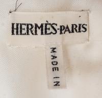 An Hermes White Leather Sleeveless Dress, Size 36.