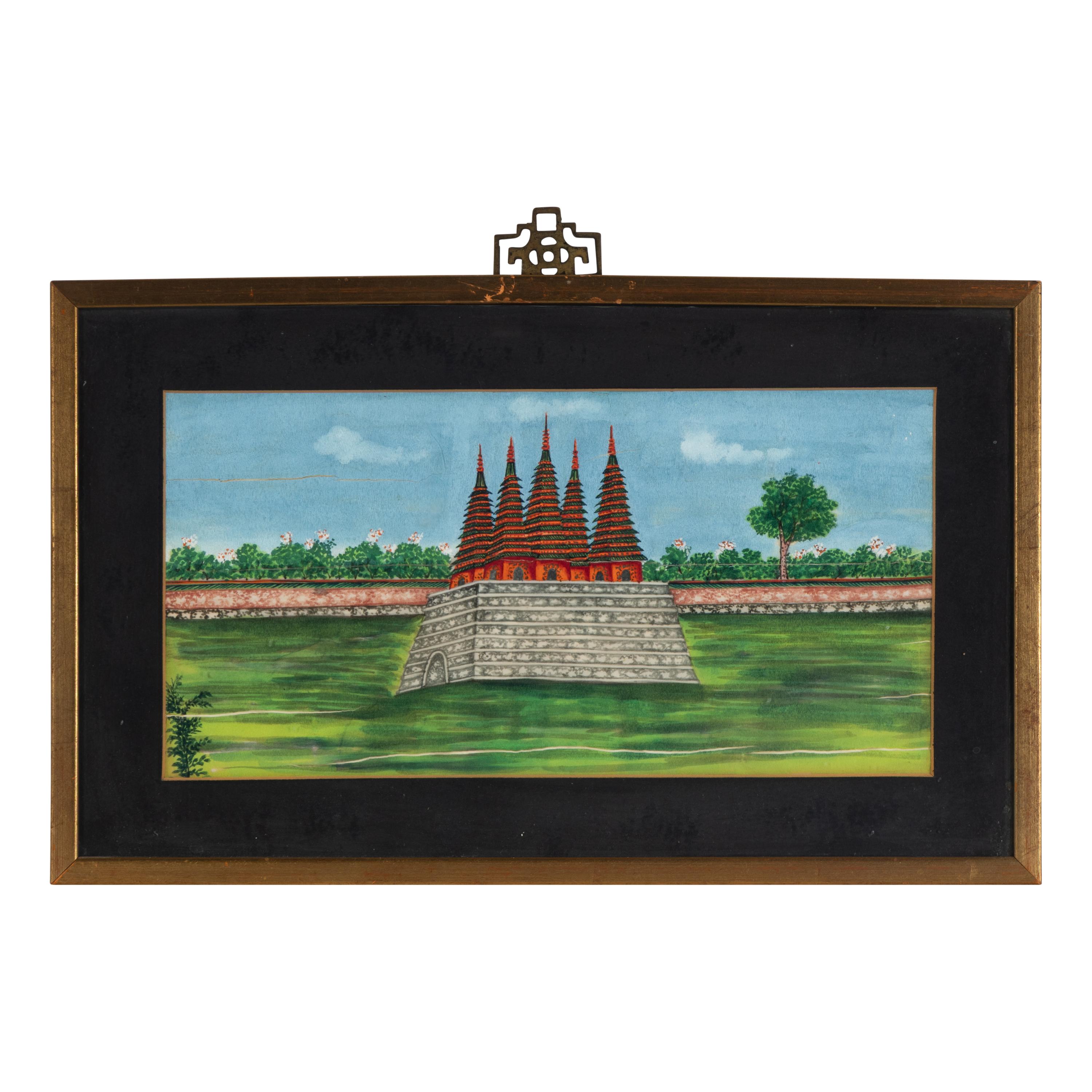 Five Chinese Export Paintings, Early-Mid 20th Century — 近代 外銷畫一組五幅