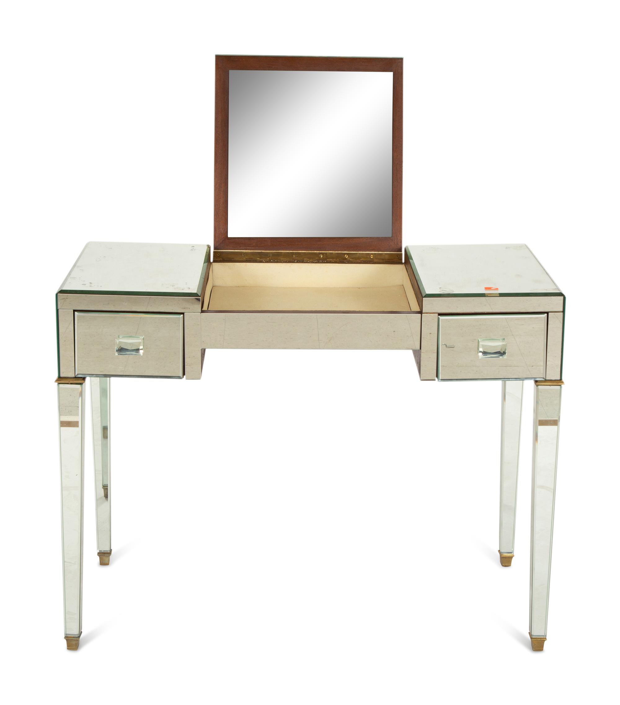 A Modernist Mirrored Vanity Table