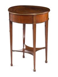 A Directoire Style Brass Mounted Mahogany Side Table