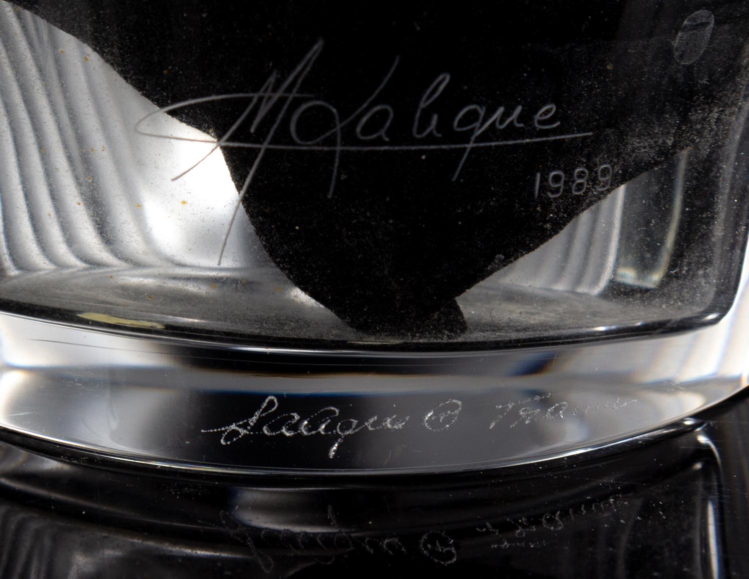 A Lalique Molded Glass Vase