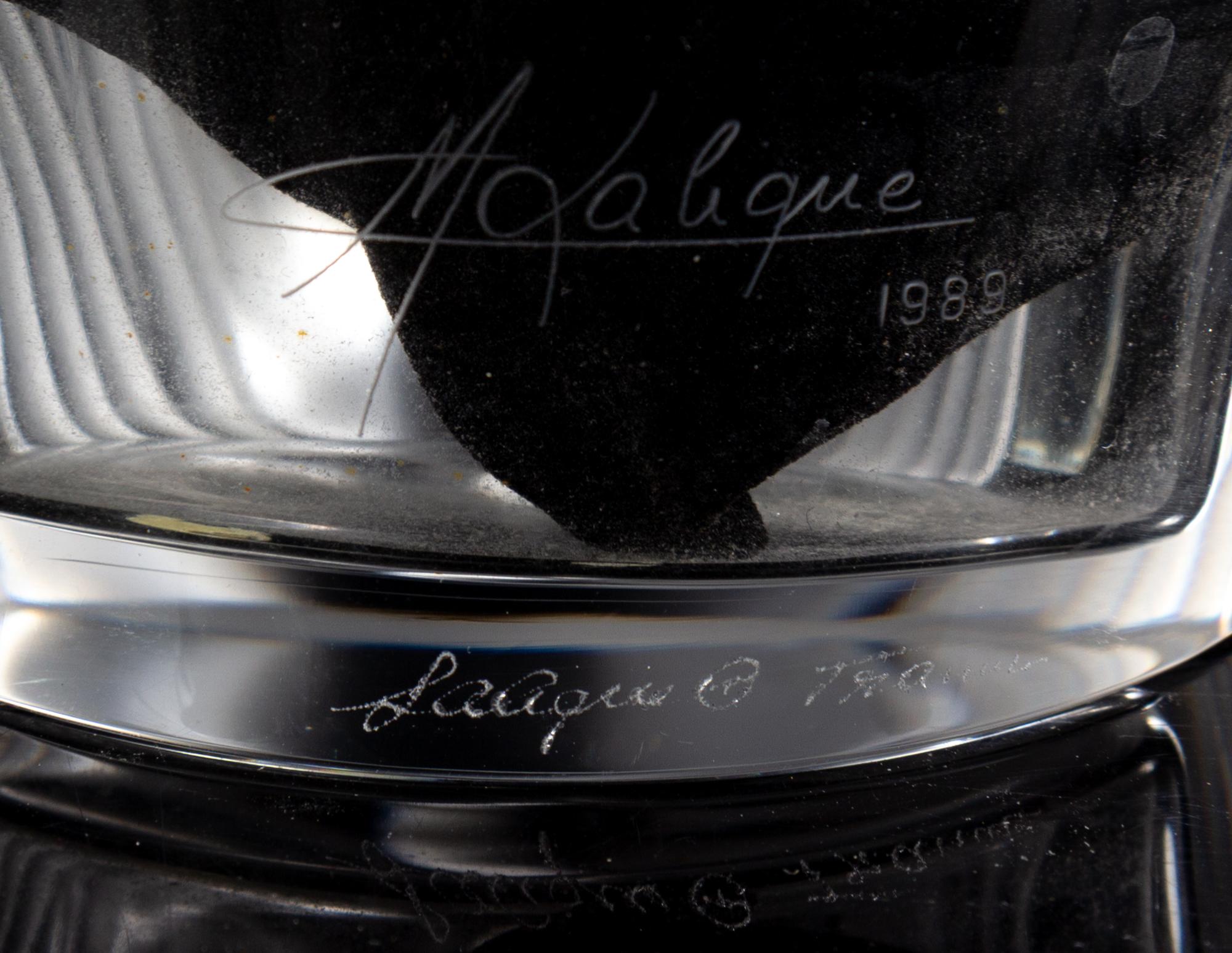 A Lalique Molded Glass Vase