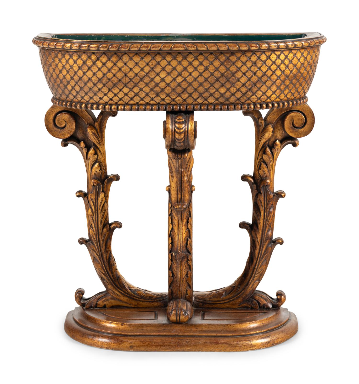A Louis XVI Style Giltwood Jardiniere Stand